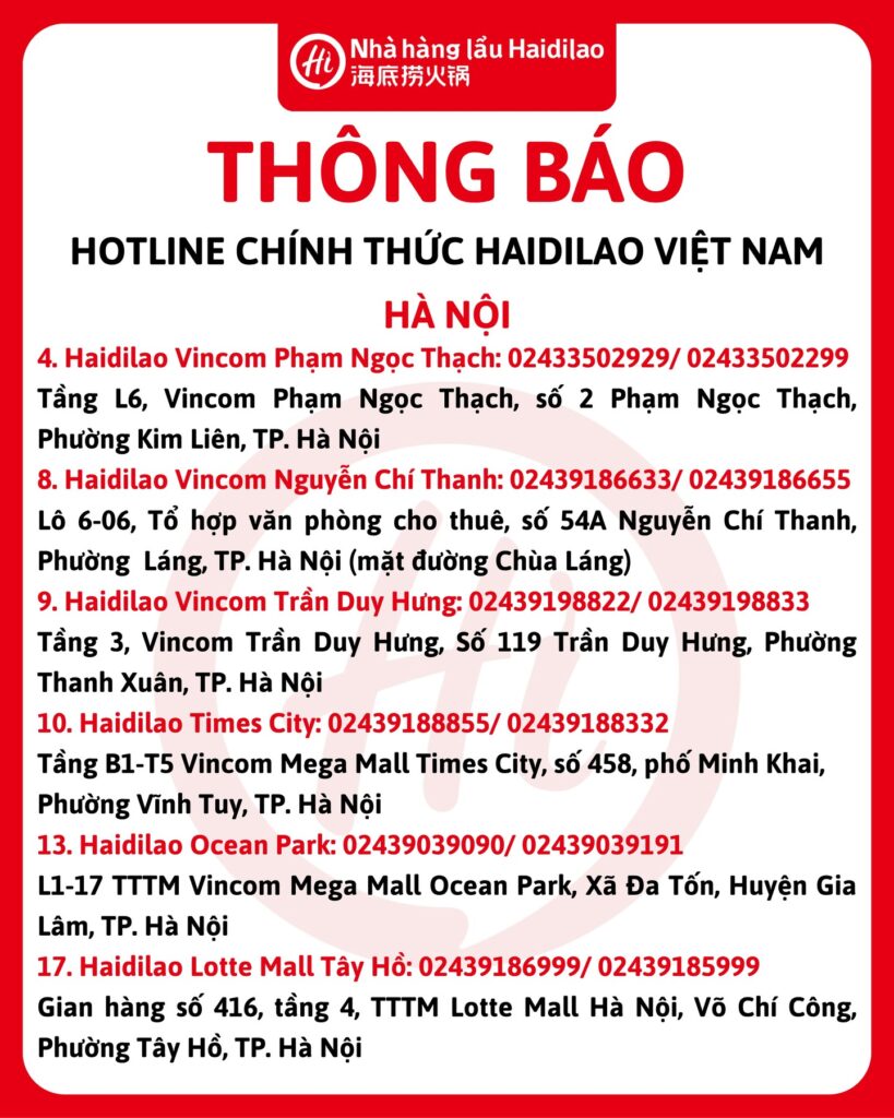 Haidilao Hà Nội